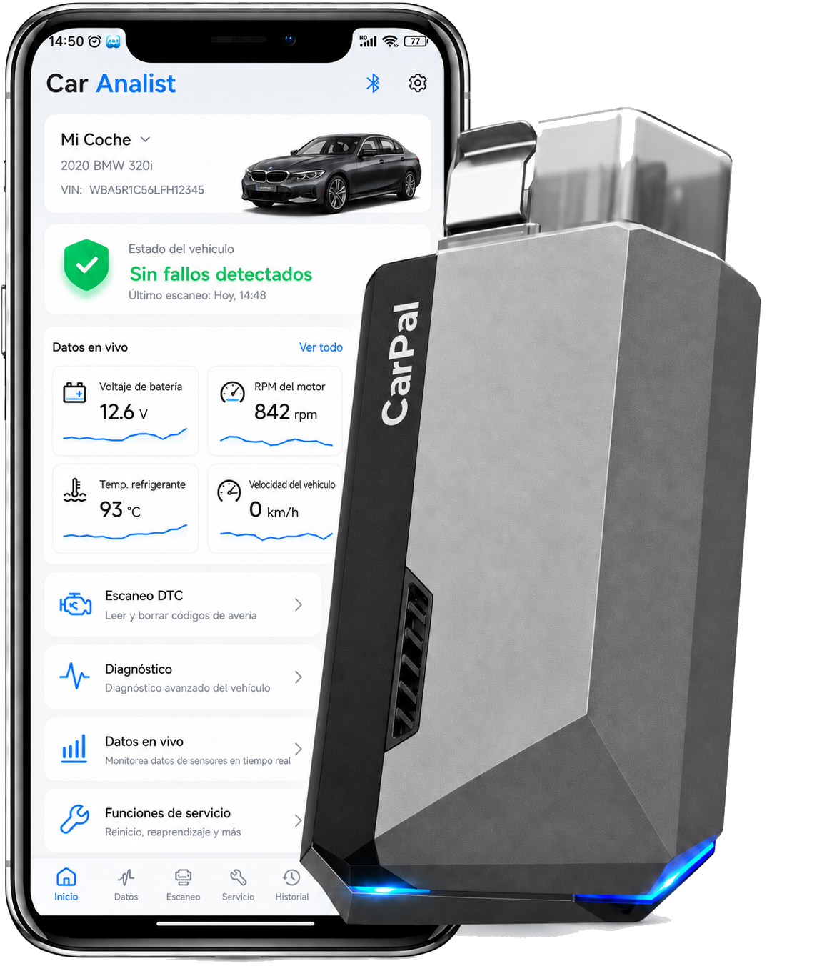 Carpal- Dispozitiv de diagnoză auto compatibil cu Apple / Android